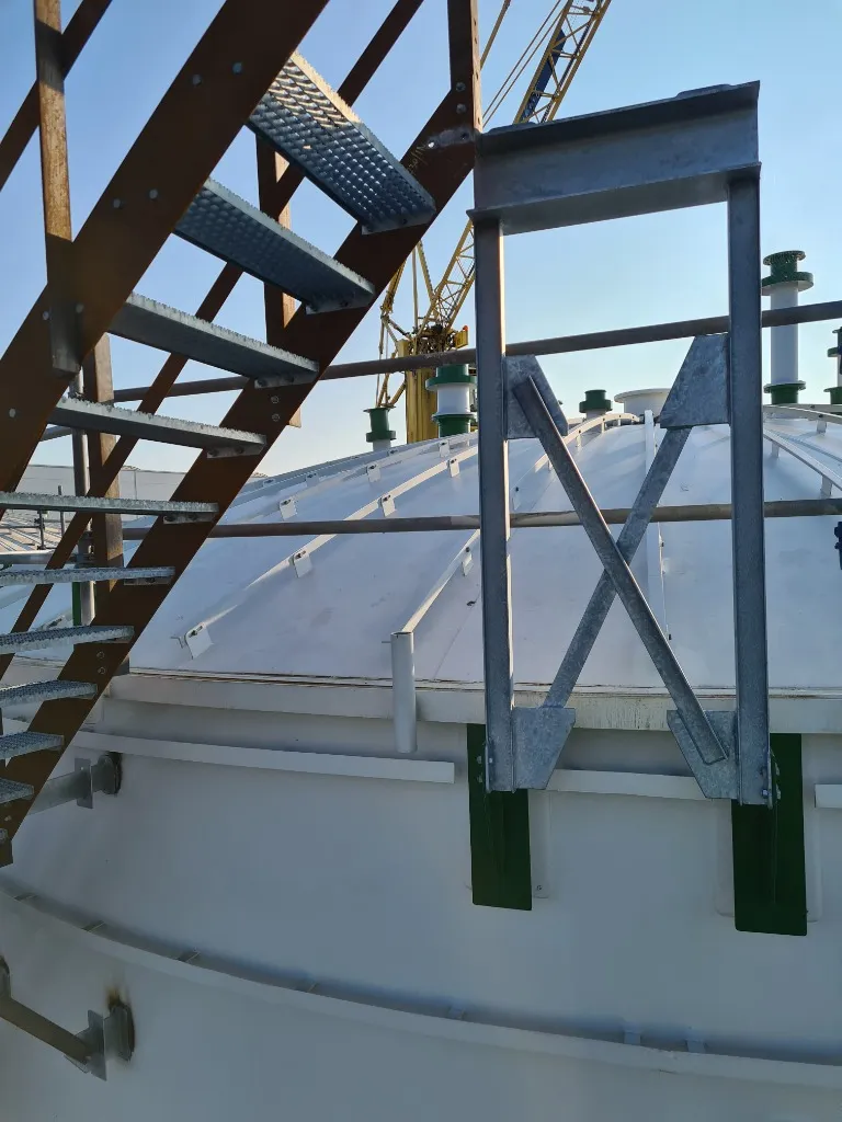 Detail staalconstructie met verbindingen