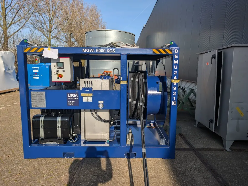 Hose Reel Unit buiten opgesteld voor FAT