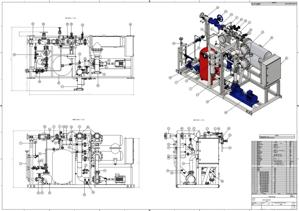 Process Skid - Model & Tekening